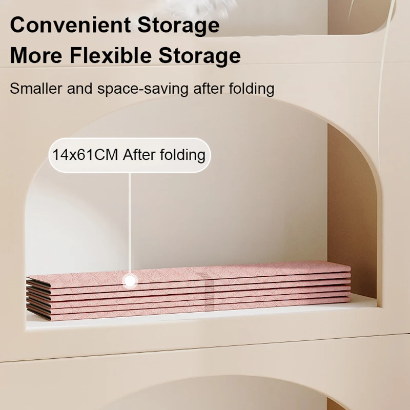 SANFAN Foldable Yoga Mat for Travel Folding Yoga Mat 6mm Thick With Shoulder Strap Non-Slip TPE Exercise Pilates Mat 12 Fold