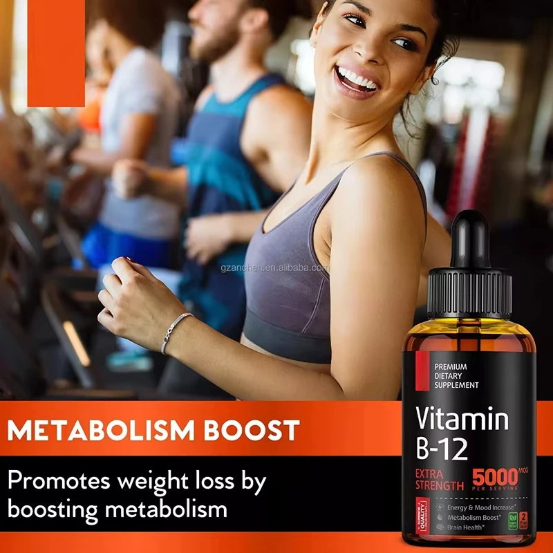 OEM Vitamin B-12 Extra Strength 5000per Serving Increase Metabolism boost Brain Health B12 Drops Healthcare Supplement