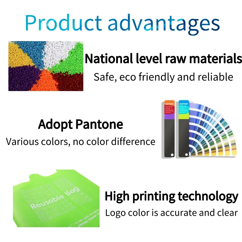 Large Custom Logo Pp Fabric Heat Transfer Supermarket Recycled Reusable Grocery Eco Friendly Tnt Bag Non Woven Shopping Bags