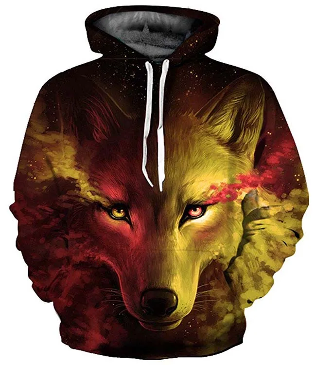 clothing manufacturers bulk 100% polyester mens hooded sweatshirts custom made logo premium wolf hoodie