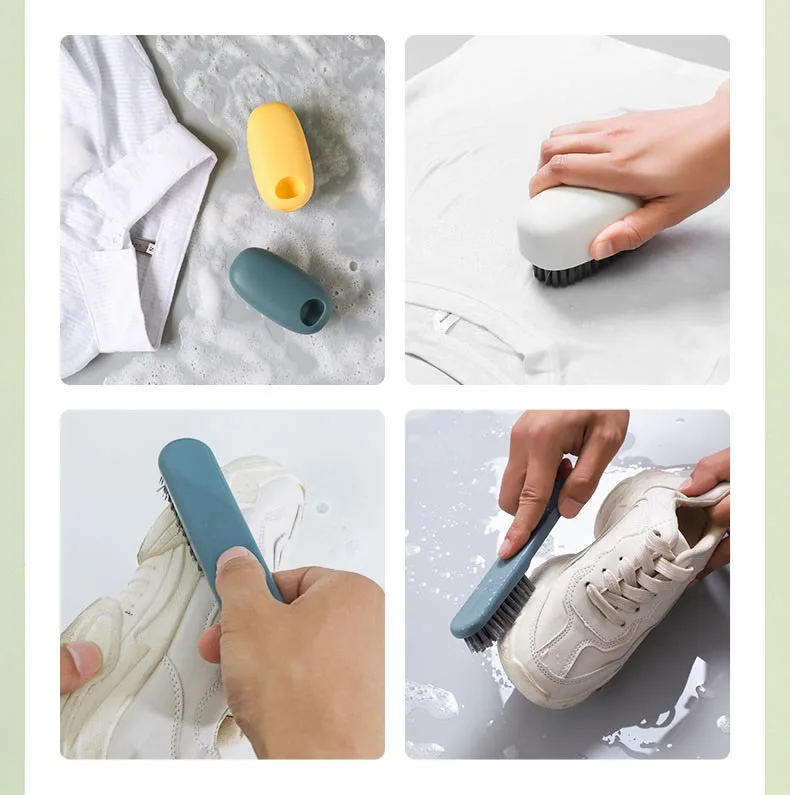 DS3882 Multifunction Laundry Cleaner Stain Removal Scrub Brushes for Cleaning Clothes Sneaker Shoes Scrubbing Brushes Shoe Brush