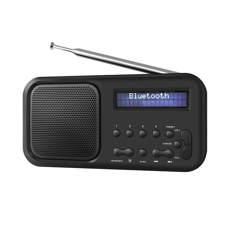Factory Price Easy Carry Dab Digital Portable Mini Digital DAB+FM Radio Wireless Alarm Clock Fm Radio
