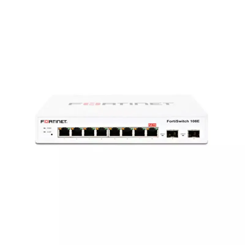 Original New Good Discount FS-108F-POE Fortinet 8xGE 2xSFP+ POE Fanless L2+ Management Switch