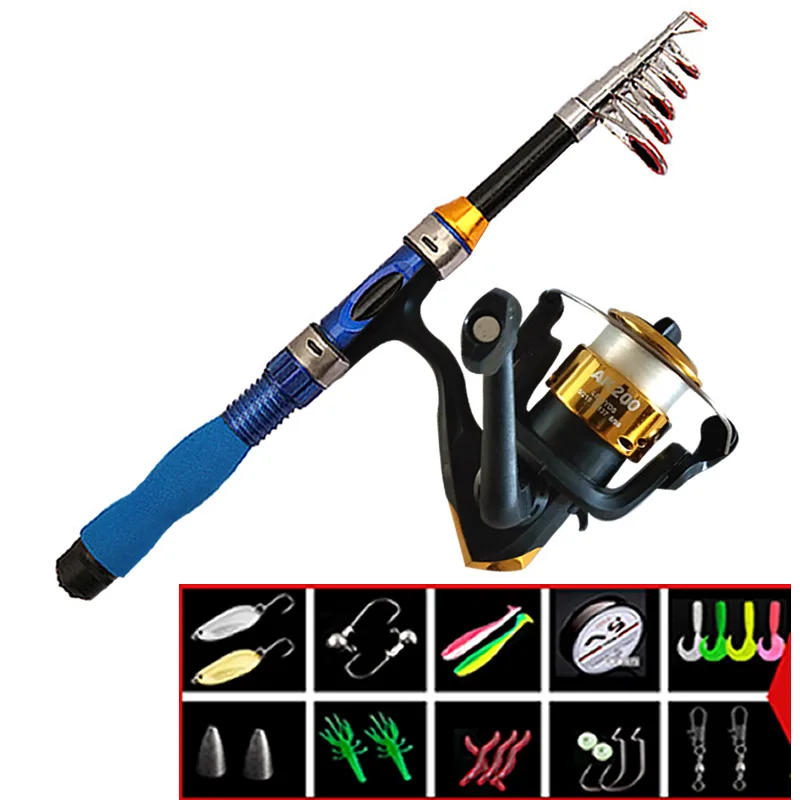 Wholesale High Quality Carbon Fiber Telescopic Lure Fishing Rods Slow Fast Combo Rod Reel Set Ocean Boat Fishing Saltwater