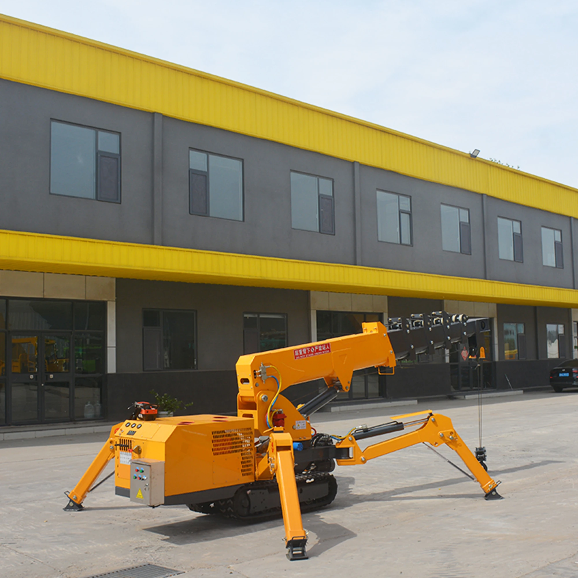 Spider Crane With Lifting Telescopic Boom Outrigger Building Engineering