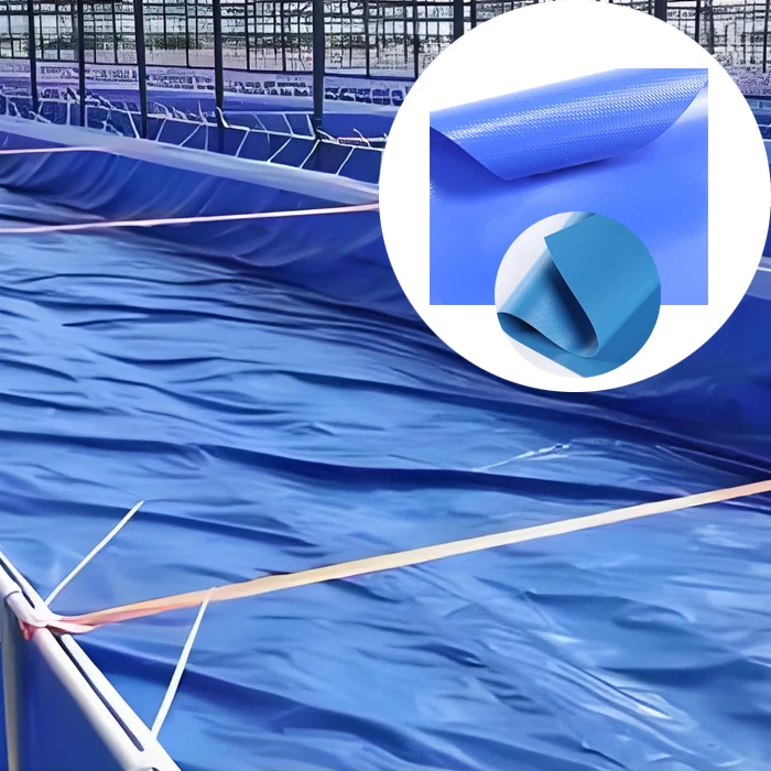 Aquaculture Big Fish Tank Tarpaulin Canvas Suppliers Pvc Tarpaulin Round Fish Farming Tank Shrimp Pond Tarpaulin