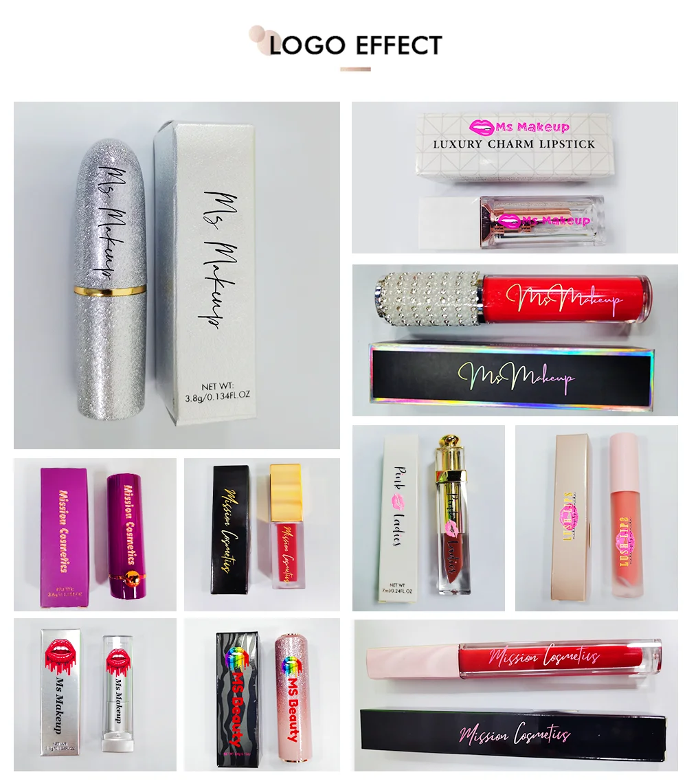 5 Colors Make Your Own Logo Cosmetic Makeup Waterproof Long Lasting Matte Private Label Christmas Lip Stick Square Tube Lipstick