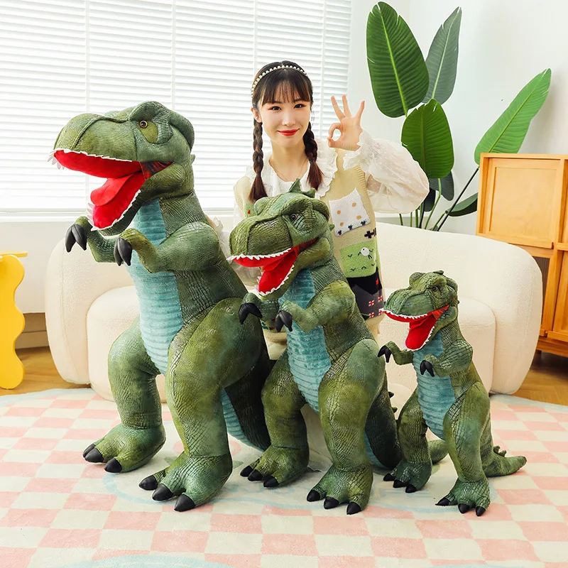 Lifelike Big Plushies Tyrannosaurus Soft Toy Bedtime Doll Children Gifts Giant Stuffed Plush Dinosaur Toys for Kids