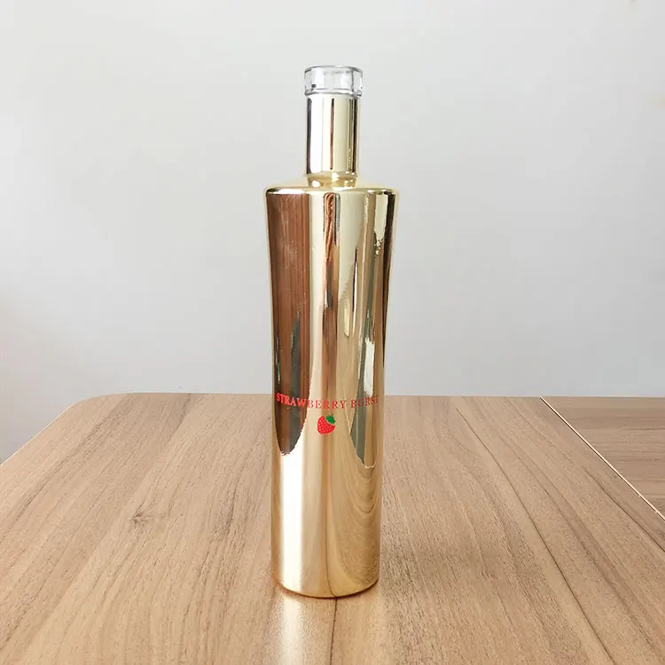 custom  premium gold plated vodka glass bottle bar top for sale