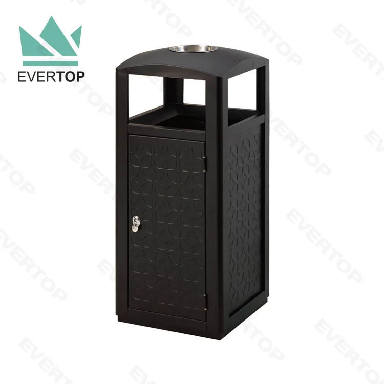 DA-200T 43L Traditional Dome Ash Tray Top Trash Can Style Outdoor Box For Garbage Bin Public Waste Bins For Outdoor Gardens