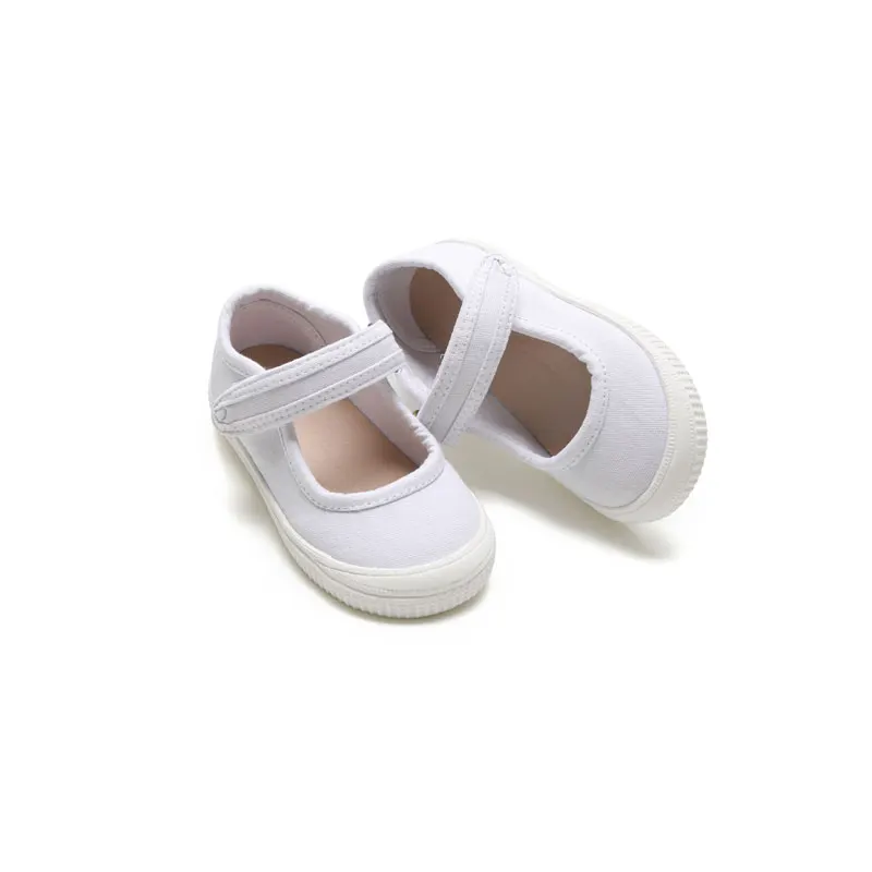 Babyhappy Factory Wholesale Cheap price Kids Children Color Low Top Walking Strap Canvas Casual Shoes
