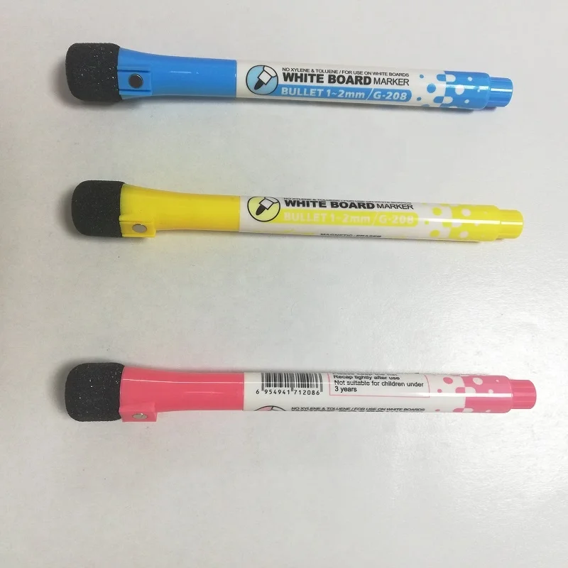 durable magnetic eraser and pen for dry erase whiteboard blackboard