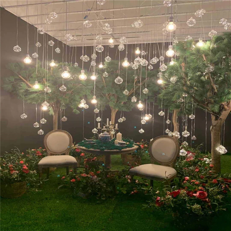 Hot selling Hanging Patio decoration Base Globe copper wire Bulbs for Garden LED String Lights Wedding Hanging Lights Ceiling