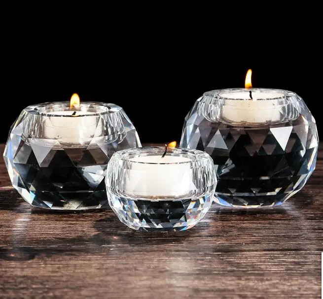 K9 crystal  tealight candle holder