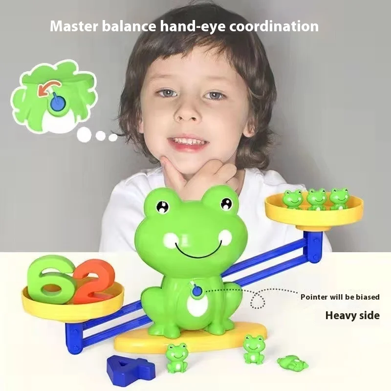 Beijingqi Kids Digital Frog Balance Game Early Intellectual Cognitive Logical Thinking Training Educational Plastic Math Toy