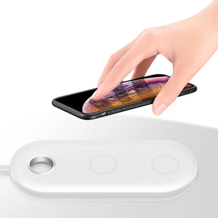 
3 in 1 Wireless Charger 10W Qi Fast Wireless Charging Station For Phone Watch Earphone Factory wholesale 