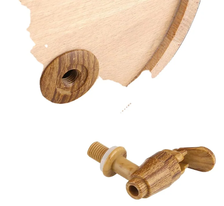 5L Pine Aged Barrel Wine and Whiskey Dispenser CNLF Ice Bucket and Beverage Tubs