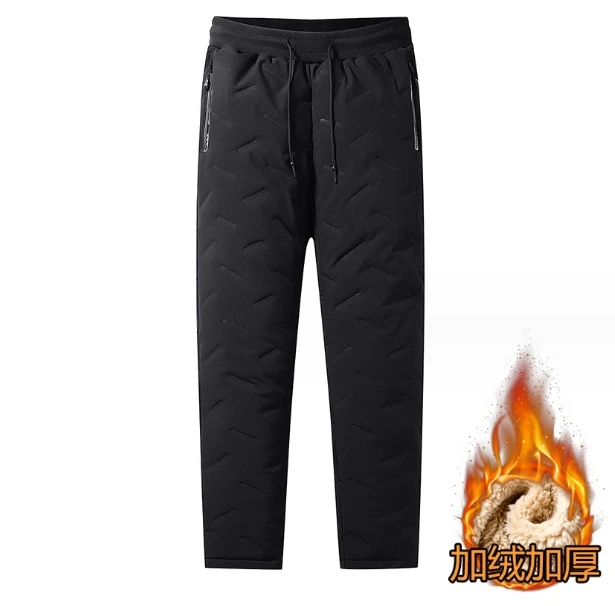 Liu Ming Hot Selling Wholesale 2024 Trending Winter Men Fashion Lambswool Warm Thick Sweatpants Joggers Plus Size Trousers