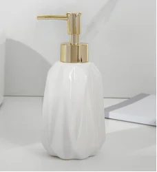 300ml ceramic manual squeeze soap dispenser bathroom shampoo lotion bottled soap dispenser