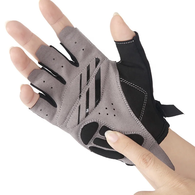  Cross - border fashion cycling gloves half finger men and women in summer shock absorption quick Take it off put on