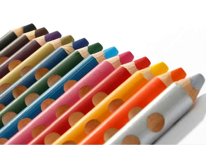 Children watercolors  groove triple 3 in 1 triangle colol  pencil wax crayon