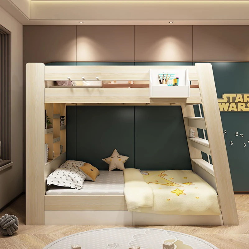 Scandinavian Simple Fashion Up And Down The Same Width Double Bunk Bed