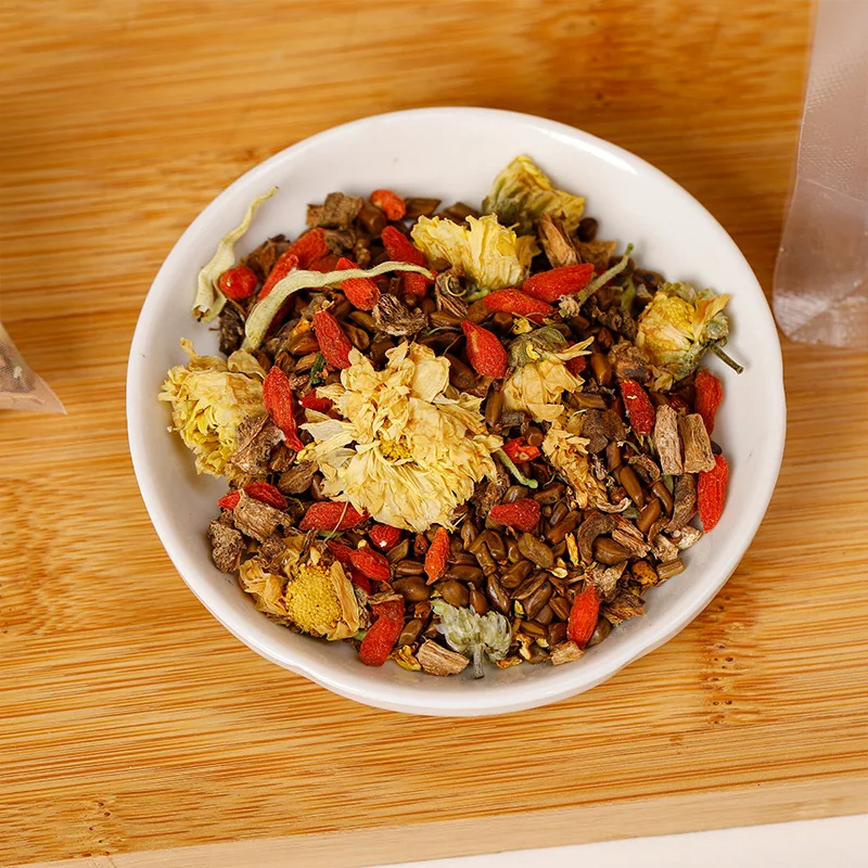 Wholesale High Quality Liver Tea Chrysanthemum Cassia Tea Triangle Bag Honeysuckle Goji Berry Tea