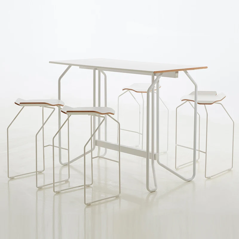 Amazon hot Stainless steel student dining conjoined Siamese table chair for 4 seater for school