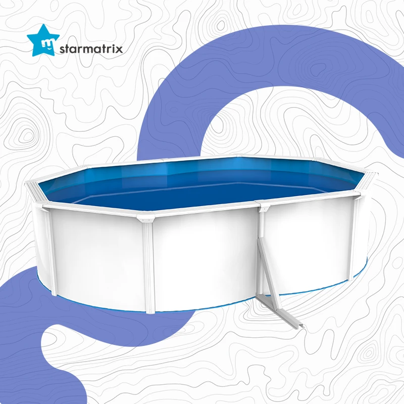 STARMATRIX SP613612B/BW Piscina Estructural  Oval Steel Wall Above Ground Pool Big Swimming Pool Outdoor Swming Pool