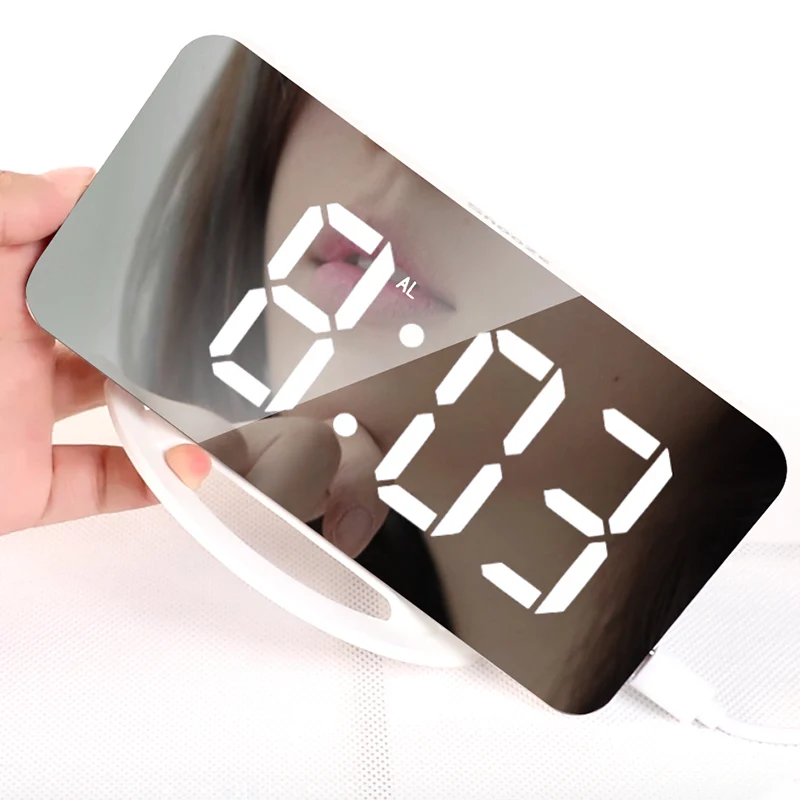 Oclock Wall For Mirror Clock Alarm Amazing Digital Office Clocks Gadgets Rotating Decorations Mount Light Custom Multi