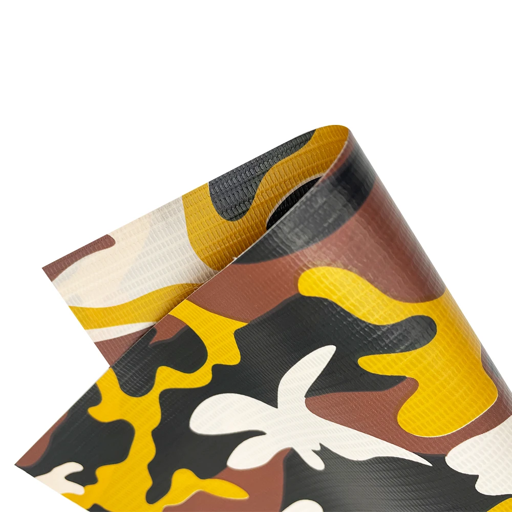 
Waterproof PVC Tarpaulin Fabric Lightweight Desert Camo Tarp Camping Military Tarpaulin 