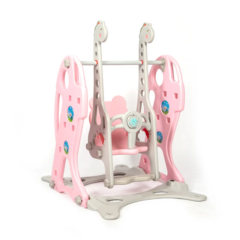 
Cute Pink Fun Chair Plastic Kids Play Large Swing Sets Playground For Children 