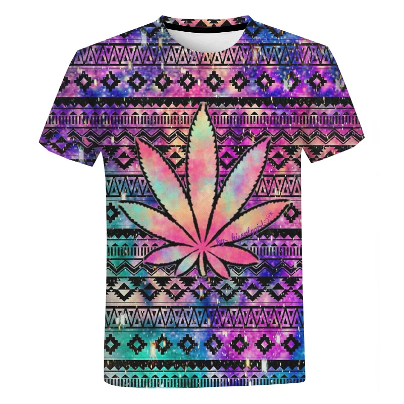 2023 Plants Weeds Leaf Digital Printing Shirt For Men Custom All Over Print Tshirts Graphics Printed Tee 3D Clothing T-Shirt