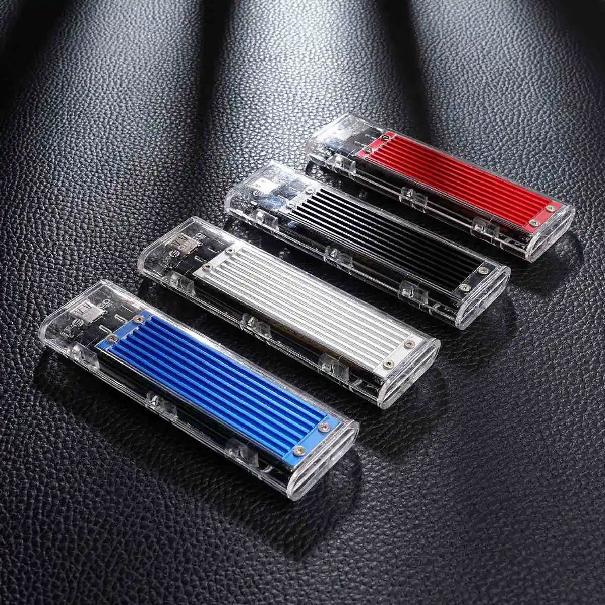 Горячая распродажа Прозрачный TYPE-C для M.2 NVMe SSD HDD корпус USB3.1 PCIe жесткий
