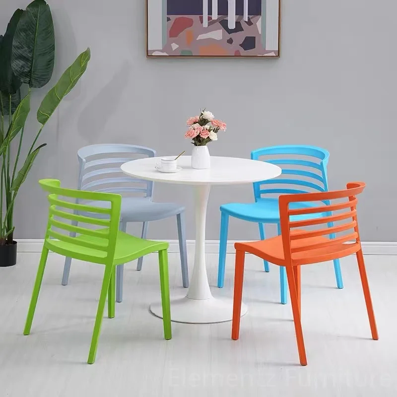 Dining chair plastic simple fashion leisure negotiate office hotel cafe backrest chair