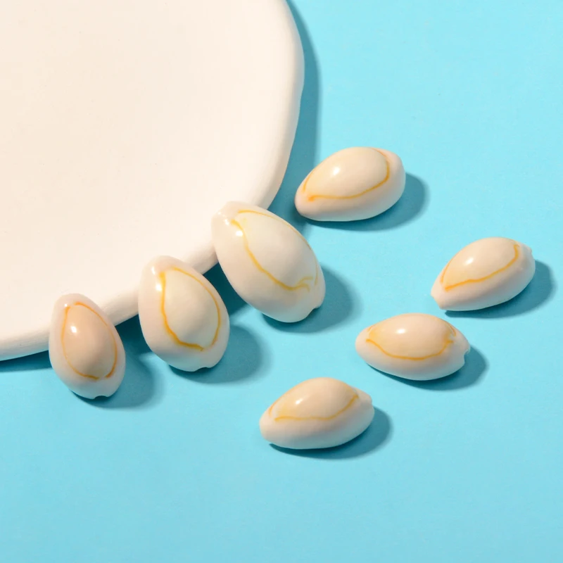 Natural Cowrie Shell Beads Oval Sea Shells Beach Seashells for DIY Craft Jewelry Making Accessories