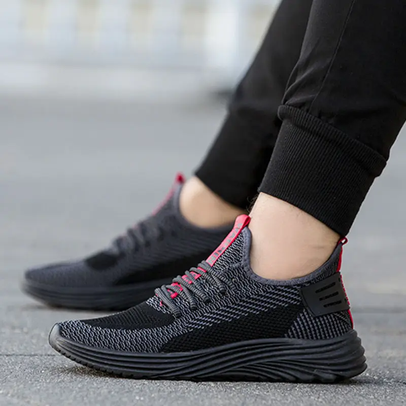 
mens walking flyknit sports shoes air mesh flywire running training sports shoes men flyknit running shoes 