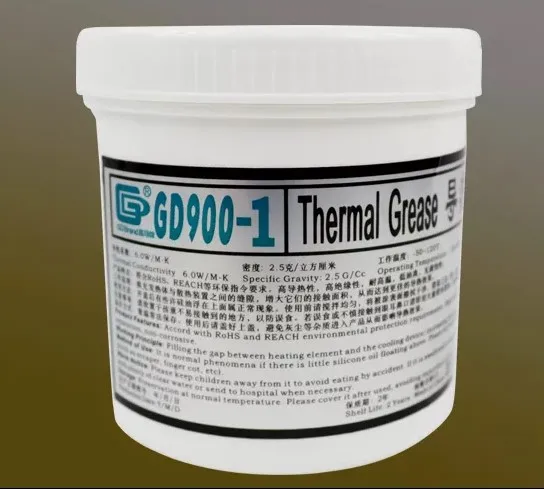 Net Weight 1 Kilogram Can Packaging Gray GD900-1 Thermal Grease Paste Plaster Heat Sink Compounds for CPU LED CN1000