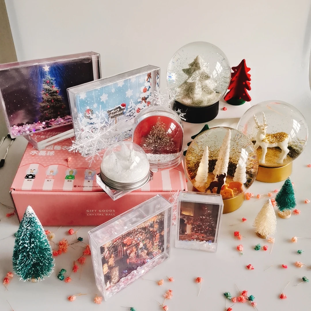 Christmas Gift 2.1x3.4inch Plastic Mini Instax Glitter Picture Photo Frame