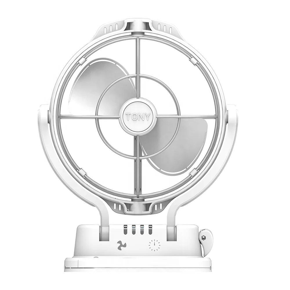 7 Inch DC 12V 24V Auto-sensing quiet fan on-Board Marine RV Portable Fan Cooling Fan with 4 timer for Boats and RVs
