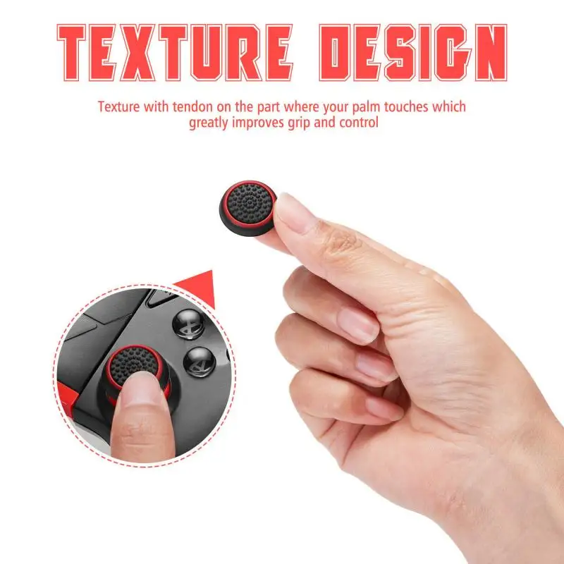 4PCS/10PCS Non-slip Silicone Analog Joystick Thumbstick Thumb Stick Grip Caps Cases for PS3 PS4 PS5 Xbox 360 Xbox One Controller
