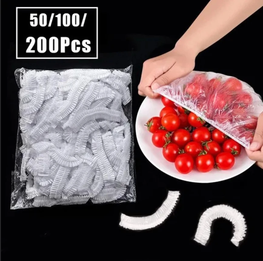 Disposable Plastic Wrap Bowl Cover LDPE Elastic Food Cover for Kitchen Storage Fresh Keeping Bags