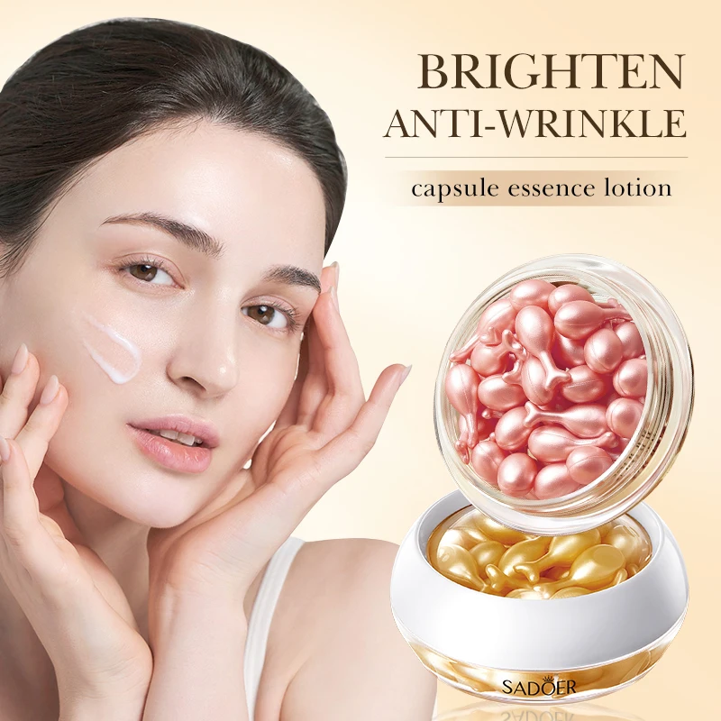 SADOER Wholesale Private Label snail Face Care Portable Whitening Anti Aging Skin Care Vitamin C Capsules facial lotion