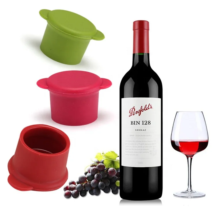 ODM OEM Custom Bottle  Reusable Silicone Wine Bottle Stoppers