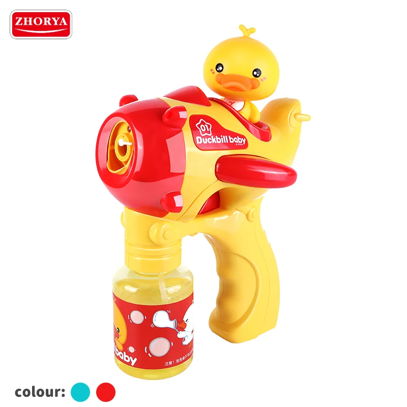 wholesale summer outdoor soap duckbill automatic bubble water blowing machine maker bubble shooter gun for kids