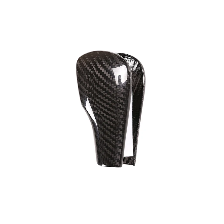For BMW E46 E60 E83 E63 E53 5/6 Series X3/X5 Center Console Shift Knob Head Trim Cover Real Carbon Fiber Interior Accessories