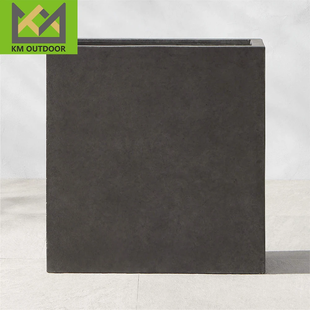Customized rectangle Flower Pot Planters Outdoor cement Pots High Quality Fiberglass Used With Flower/green Plant Classic