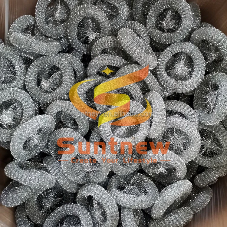 Cheap prices good quality 3pcs net mesh scourer galvanizezd scourer mesh scrub scourer