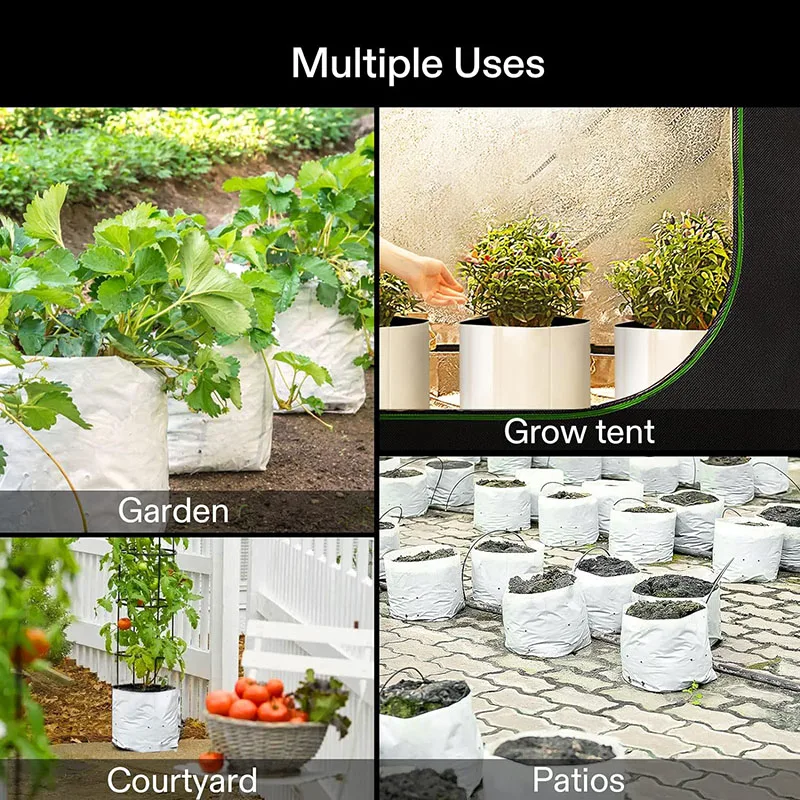 Wholesale Garden Supplies  Thicken PE Seedling Bag Tomato Growing Bags Hydroponic 10 Gallon Plastic Grow Bags for Plants