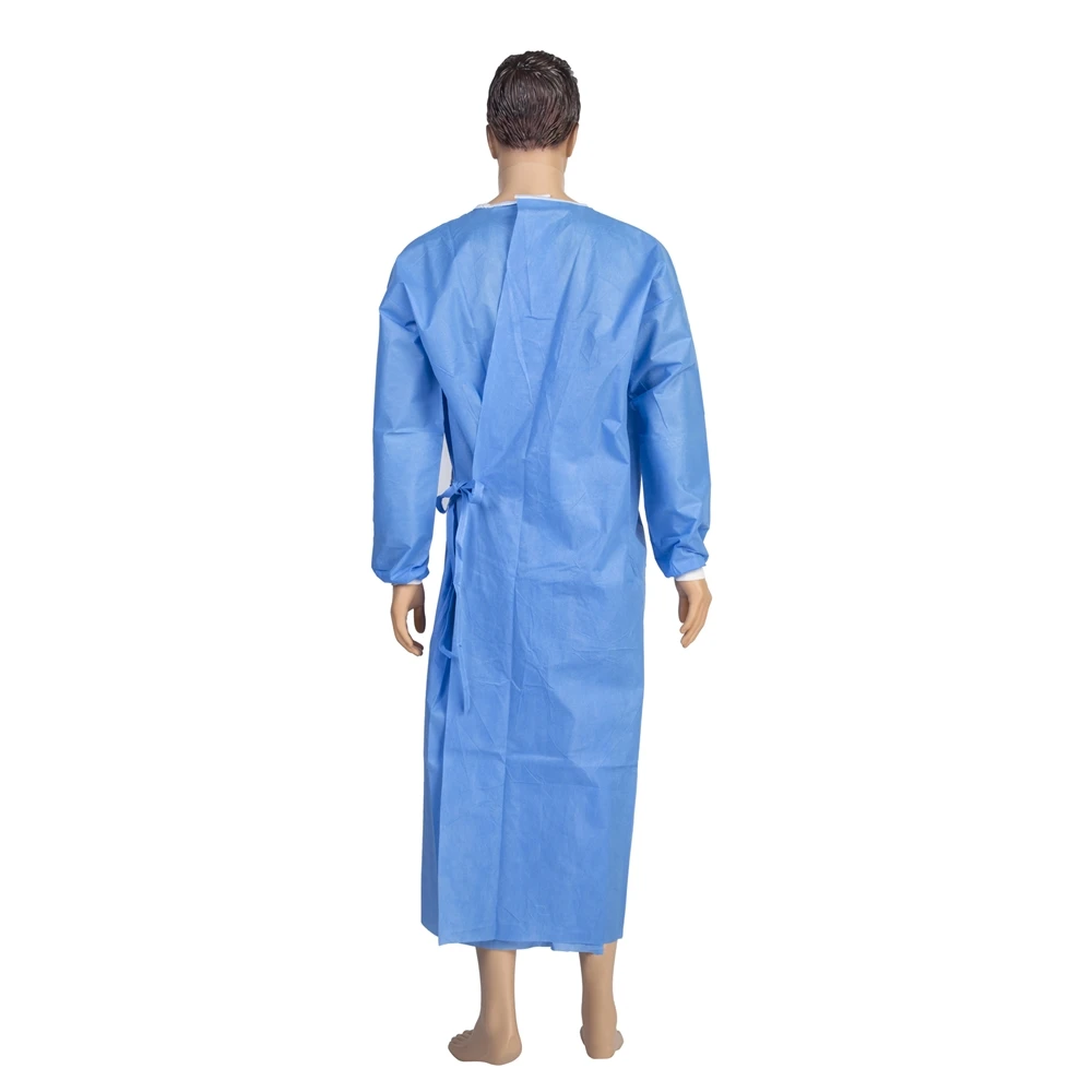 
Hospital Use OEM Non-woven SMS Medical Clothing Sterilized Disposable Isolation Gown 